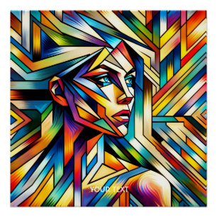 Pôster Fantasy Abstrato surreal Girl