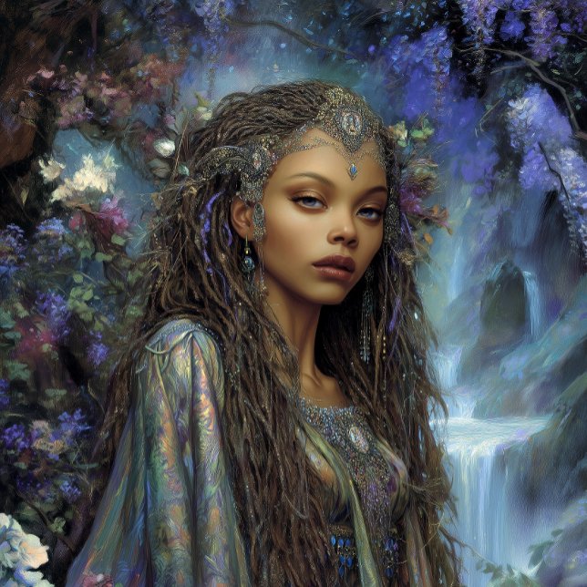 Poster Fantasy Art Black Girl Black Queen Goddess (Criador carregado)