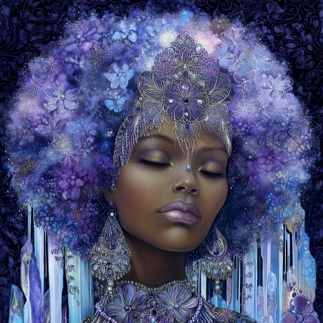 Poster Fantasy Art Black Girl Black Queen Goddess (Criador carregado)