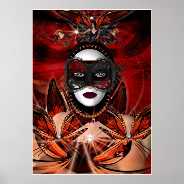 Poster Fantasy Art Butterfly Queen No border (Frente)