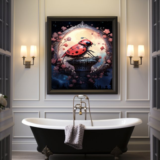 Poster 🐞 Fantasy Art Ladybug Delight No 1 (Criador carregado)