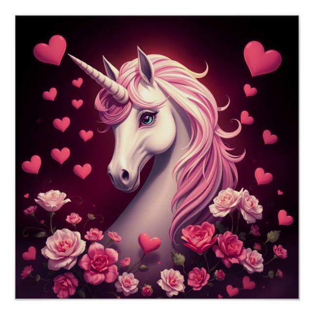 Pôster Fantasy Art Unicorn (Frente)