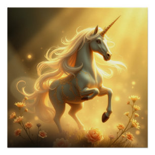 Pôster Fantasy Art Unicorn