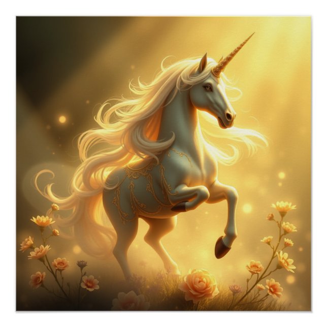 Pôster Fantasy Art Unicorn (Frente)