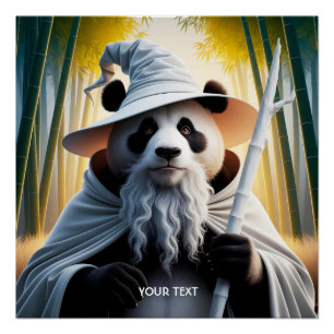 Pôster Fantasy - Assistente de Panda Velho