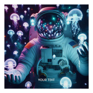Pôster Fantasy Astronauta Gelyfish Space