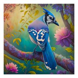 Pôster Fantasy Birds Blue Jay