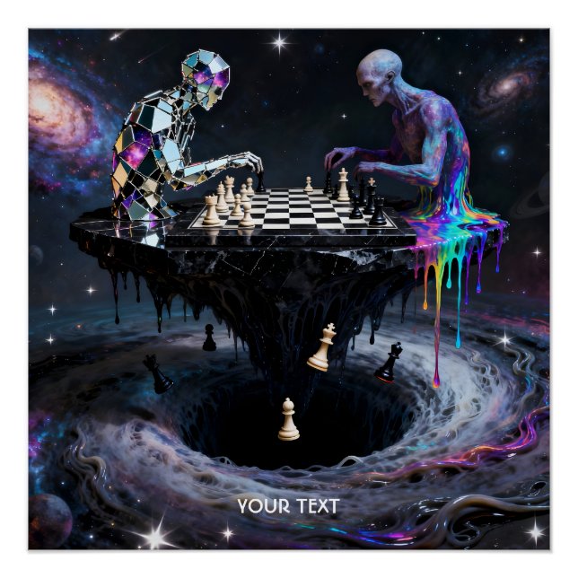 Pôster Fantasy Bons Jogadores de Xadrez (Frente)