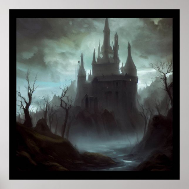 Poster Fantasy Castle Amigando Paisagem 3 (Frente)