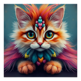 Pôster Fantasy Cat