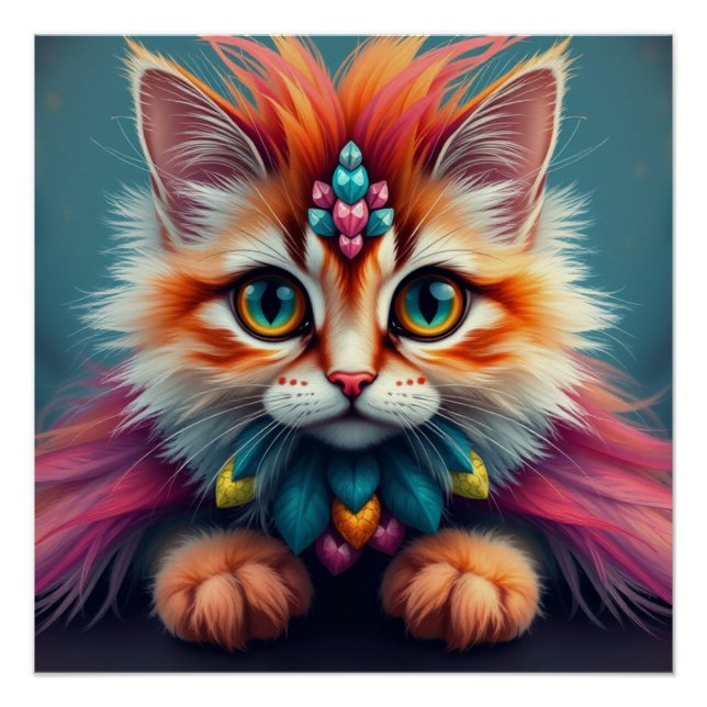 Pôster Fantasy Cat (Frente)