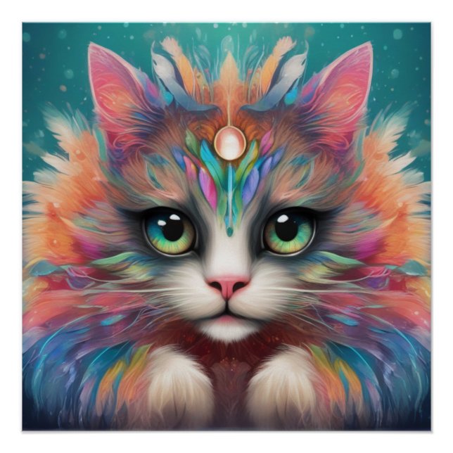 Pôster Fantasy Cat (Frente)