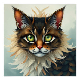 Pôster Fantasy Cat