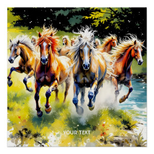Pôster Fantasy - Cavalos Selvagens Bons