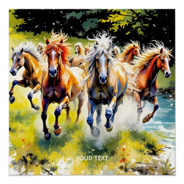 Pôster Fantasy - Cavalos Selvagens Bons (Frente)