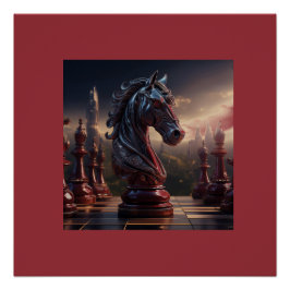 Pôster Fantasy Chess Scene - Knight