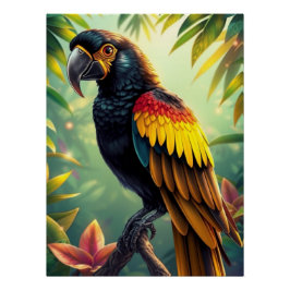 Pôster Fantasy Colorful Parrot