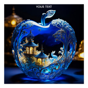 Pôster Fantasy Cuja Maçã Azul Vivid