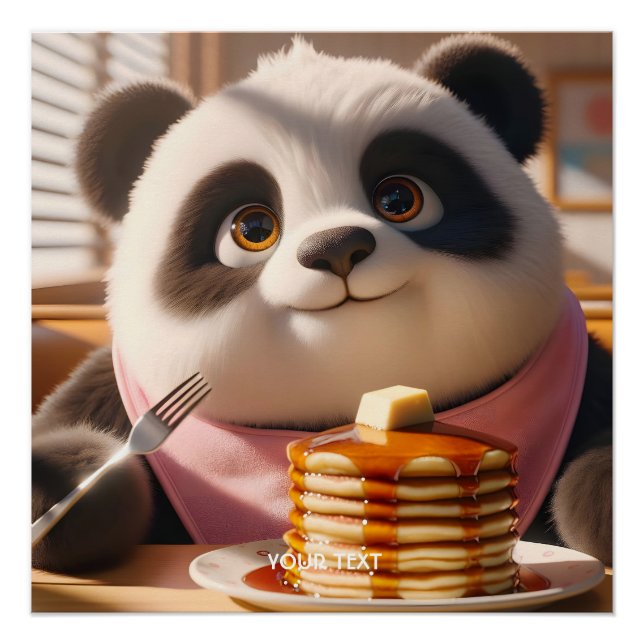 Pôster Fantasy Cuja Panda Come Pancakes (Frente)