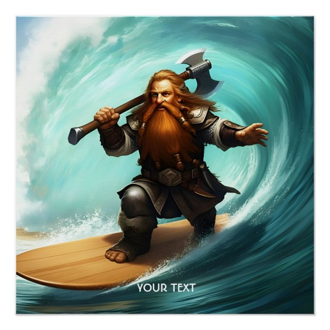 Pôster Fantasy Curioso Surfer Sunny Day (Frente)