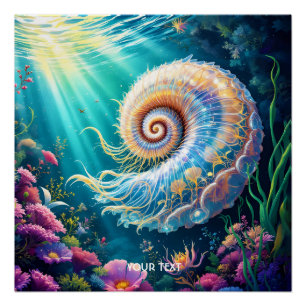 Pôster Fantasy Custa Natureza Submarina Mundo
