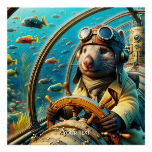 Pôster Fantasy Cut Wombat Pilot Underwater