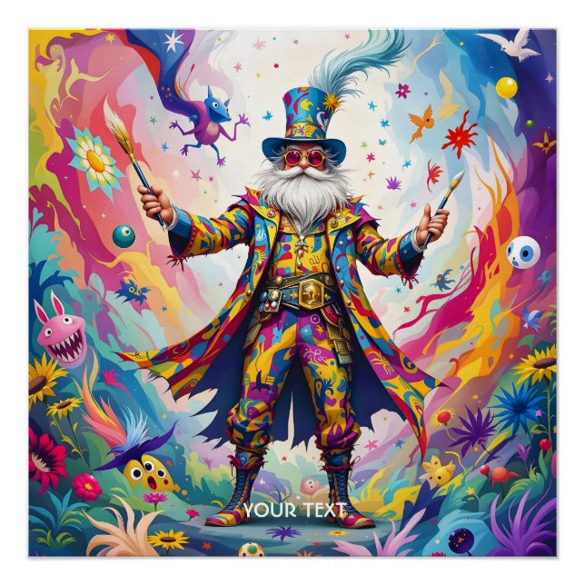 Pôster Fantasy Cute Abstract Vibrant Painter (Frente)