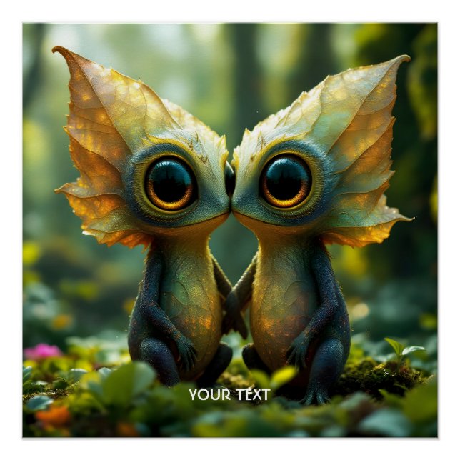 Pôster Fantasy Cute Deixa O Amor Da Floresta (Frente)