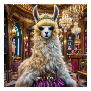 Pôster Fantasy Cute Drama Llama Queen