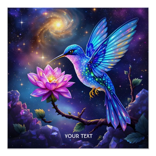 Pôster Fantasy Cute Flower Small Bird (Frente)