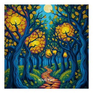 Pôster Fantasy Cute Forest Orange Road