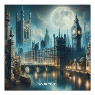 Pôster Fantasy Cute Gothic London Night