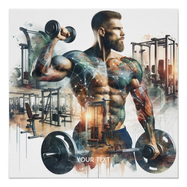 Pôster Fantasy Cute Gym Athlett Weight (Frente)