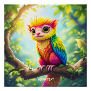 Pôster Fantasy Cute Half Ferret Hybrid