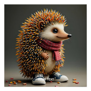 Pôster Fantasy Cute Hedgehog Sharp Agulhas