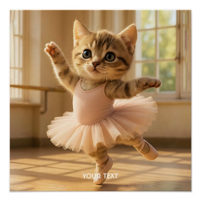 Pôster Fantasy Cute Kitten Small Ballerina (Frente)
