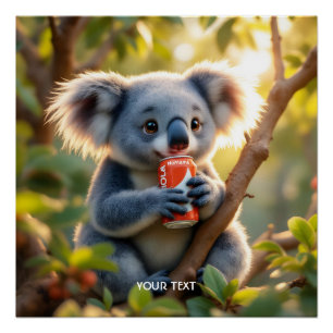 Pôster Fantasy Cute Koala Bebe Tree