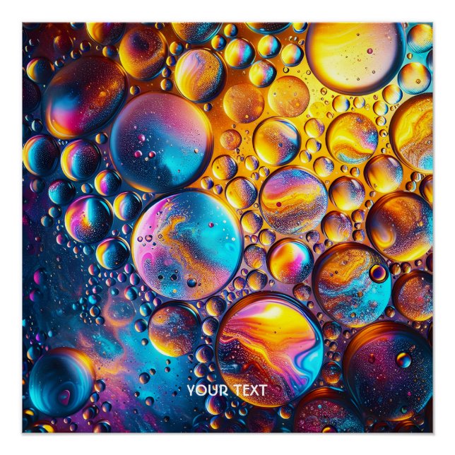 Pôster Fantasy Cute Oil Droplets Water (Frente)