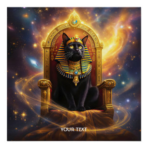 Pôster Fantasy Cute Pharaoh Regal Cat