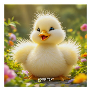 Pôster Fantasy Cute Rindo Pato Fluffy