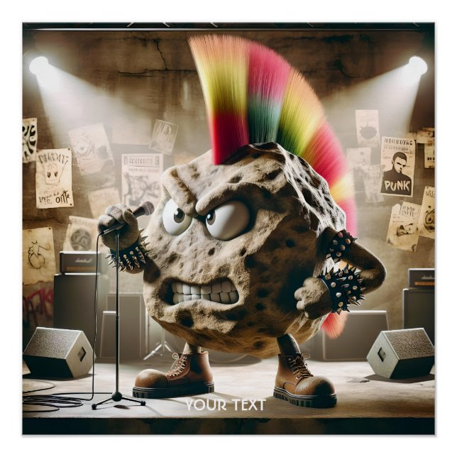 Pôster Fantasy Cute Rock Punk Singer (Frente)