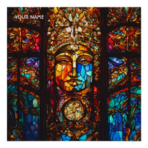 Pôster Fantasy Cute Stainha Glass Window