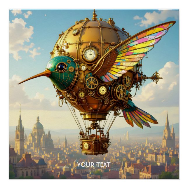Pôster Fantasy Cute Steampunk Sky (Frente)