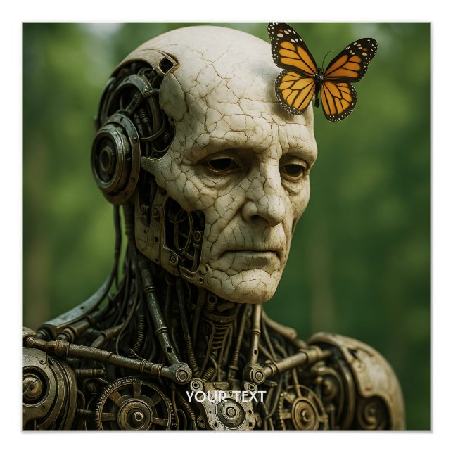 Pôster Fantasy Cute Surrealism Butterfly Face (Frente)