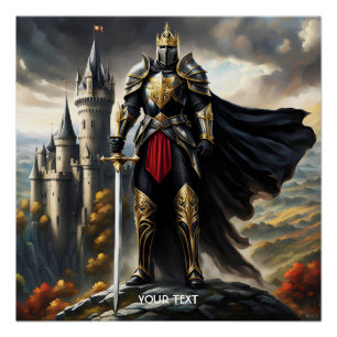 Pôster Fantasy Cute Vivid Glorid Knight King
