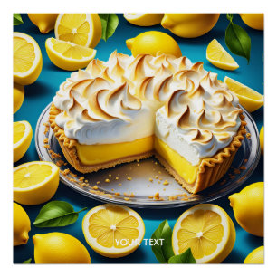 Pôster Fantasy Cute Vivid Lemon Meringue Pie