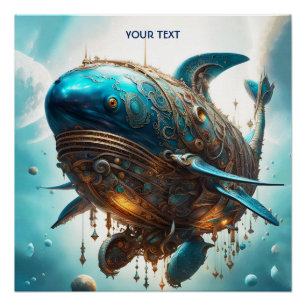 Pôster Fantasy Cute Vivid Steampunk Sea