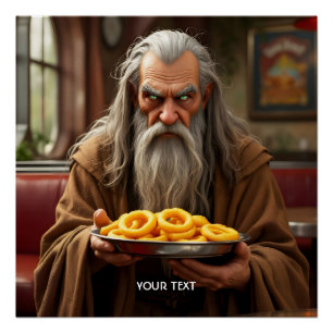 Pôster Fantasy Cute Wizard Onion Rings