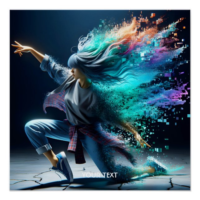 Pôster Fantasy Cute Young Dancing Girl (Frente)