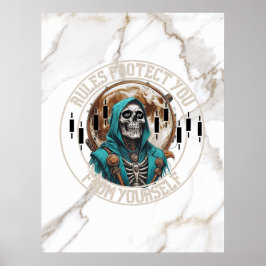 Poster Fantasy Design Marble | Grim Reaper | Motivation